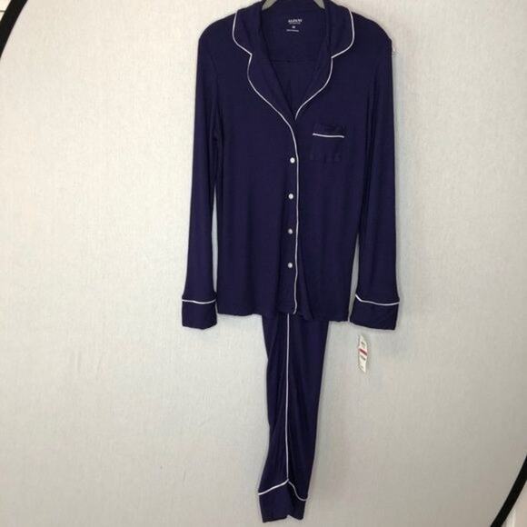 Alfani Women's Ribbed Pajama Set navy xs - Picture 1 of 12